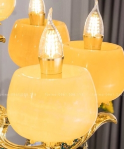 Đèn chùm bát đá tự nhiên TCP-6512-8