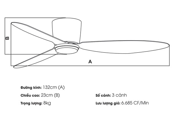 Quạt trần đèn Nhật Bản TQK-102