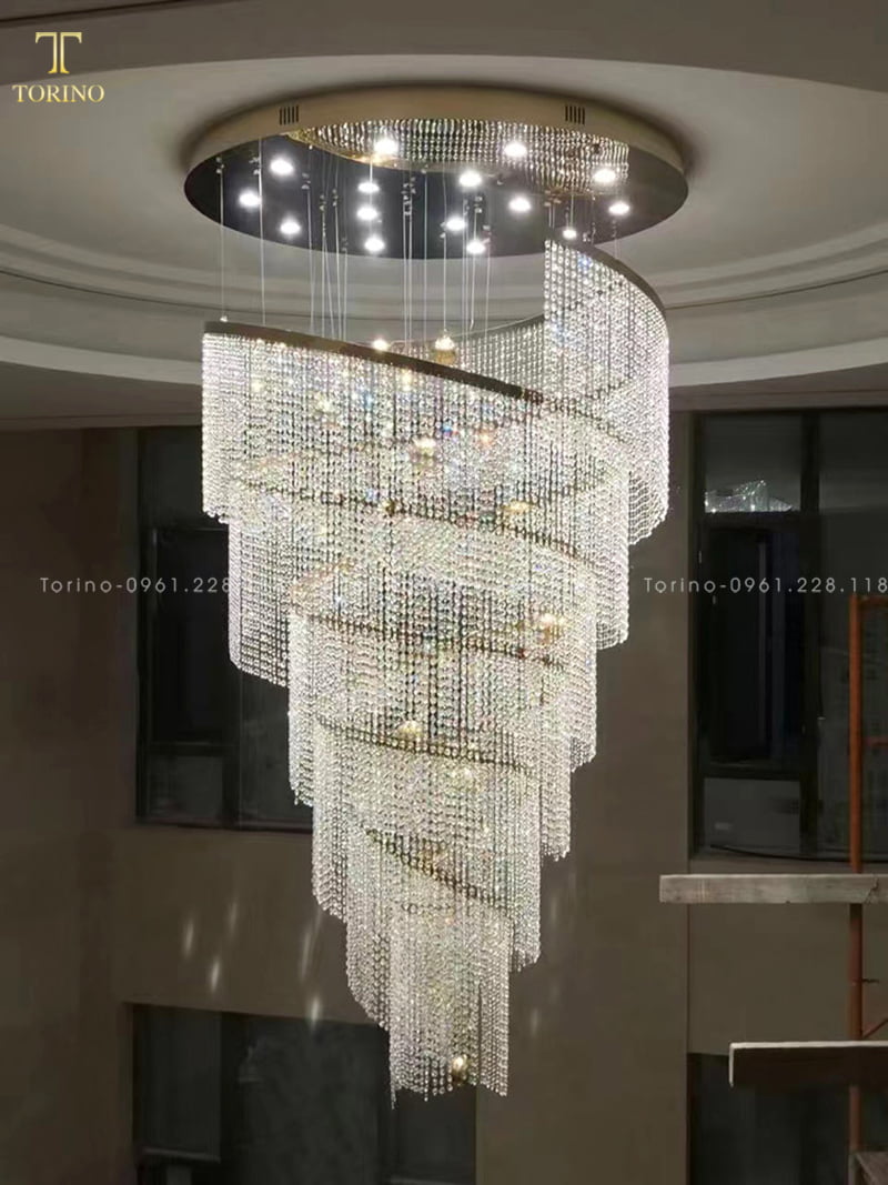 Đèn thông tầng pha lê TTT-8048