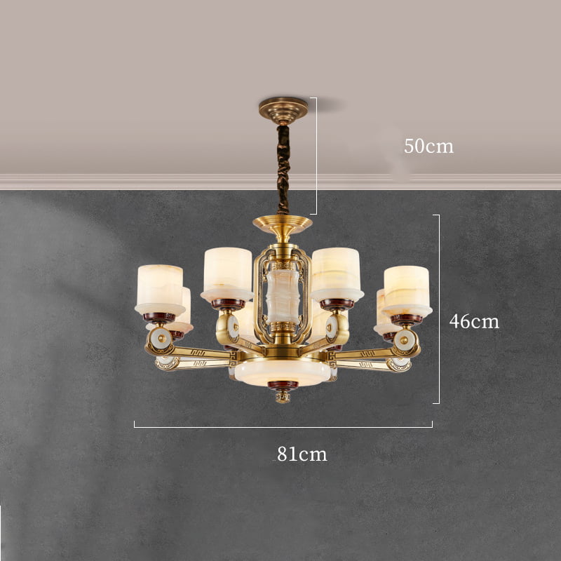 Đèn chùm bát đá tự nhiên TCP-6514-8