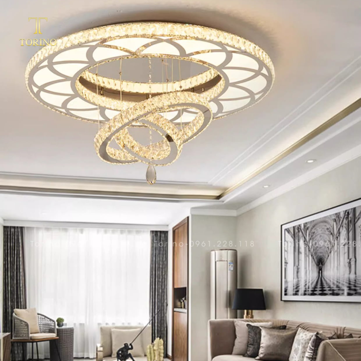 Đèn mâm pha lê MPL-7045 3 Đèn mâm pha lê MPL-7045