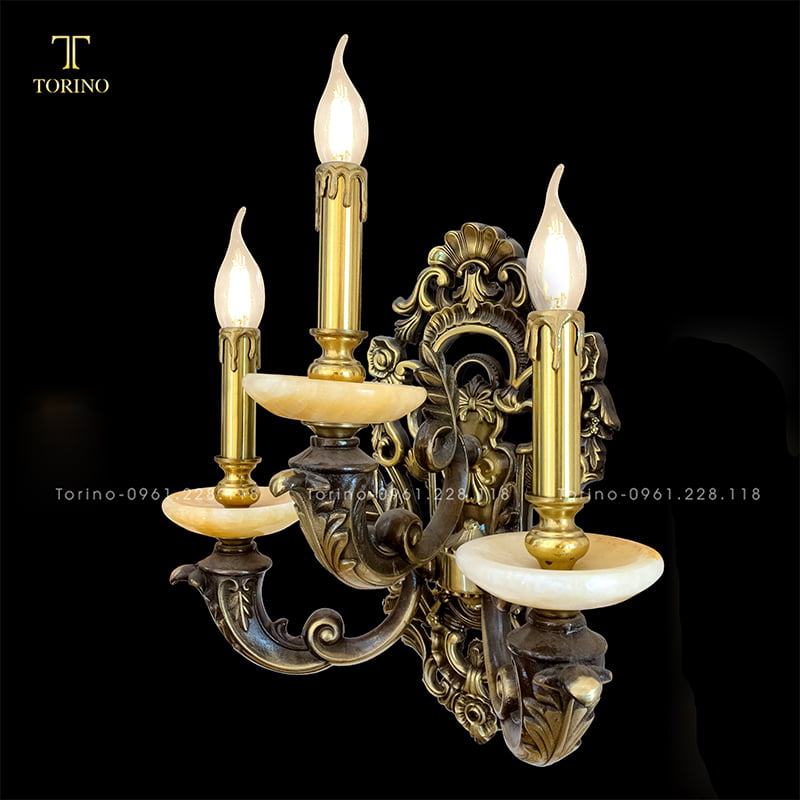 Đèn treo tường đồng TTD-2524-3 2 Đèn treo tường đồng TTD-2524-3